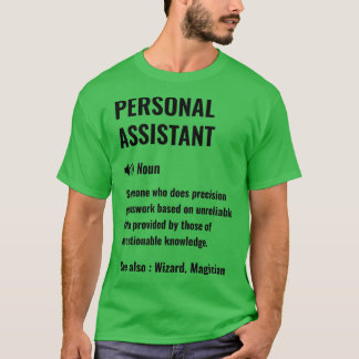 T-shirt Assistant personnel Funny Définition Assise person