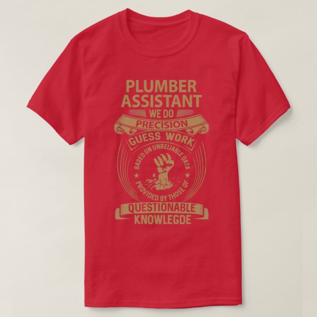 T-shirt Assistant plomberie (Design devant)