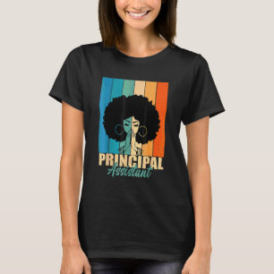 T-shirt Assistant Principal Afro Titre du travail École Tr