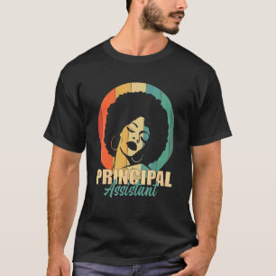 T-shirt Assistant Principal Afro Titre du travail École Tr