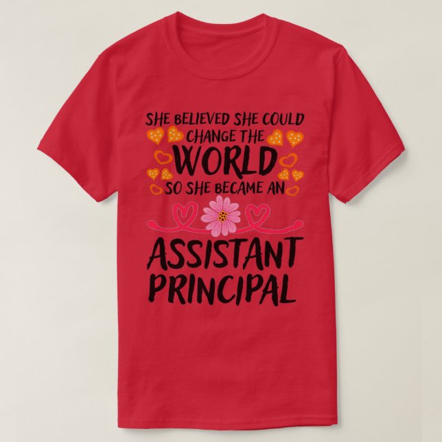 T-shirt Assistant Principal Cadeaux École Principal 26 (Design devant)