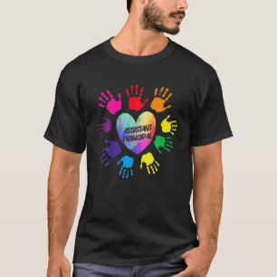T-shirt Assistant Principal Coeur Coloré Mains Enseignant