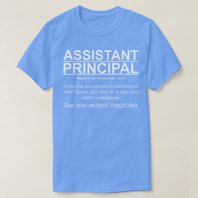 T-shirt Assistant principal Definition Funny Job School Wo (Design devant)