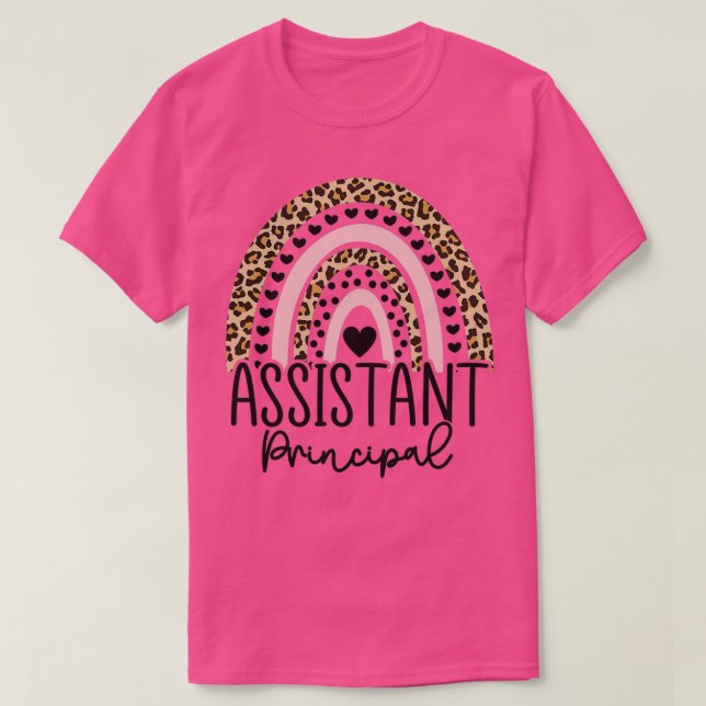 T-shirt Assistant principal Leopard Arc-en-ciel Prin (Design devant)