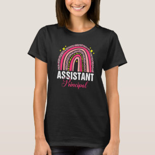 T-shirt Assistant principal Leopard Arc-en-ciel Titre du t