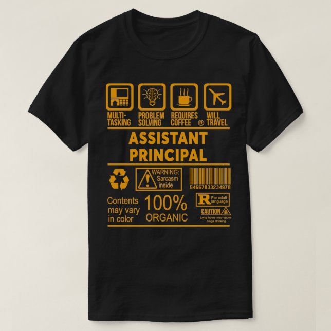 T-SHIRT ASSISTANT PRINCIPAL NICE DESIGN 2017 2 (Design devant)