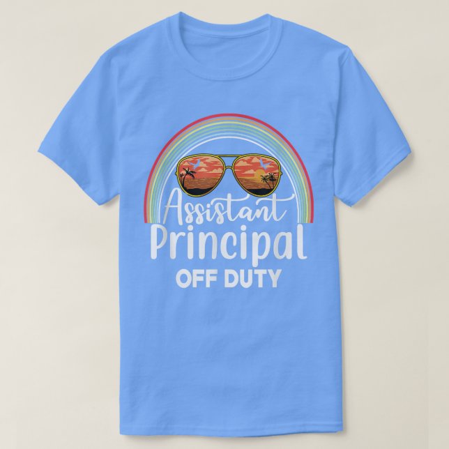 T-shirt Assistant Principal Off Duty Sunglasses Beach Suns (Design devant)