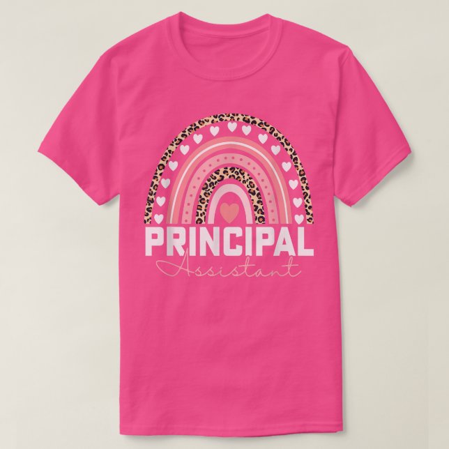 T-shirt Assistant Principal Rainbow Funny Titre du travail (Design devant)
