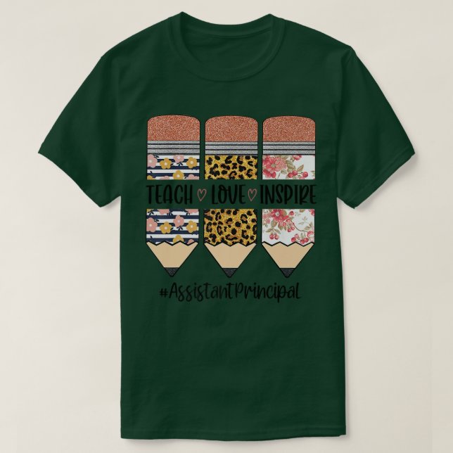 T-shirt Assistant Principal Retourner À L'École Enseigner  (Design devant)