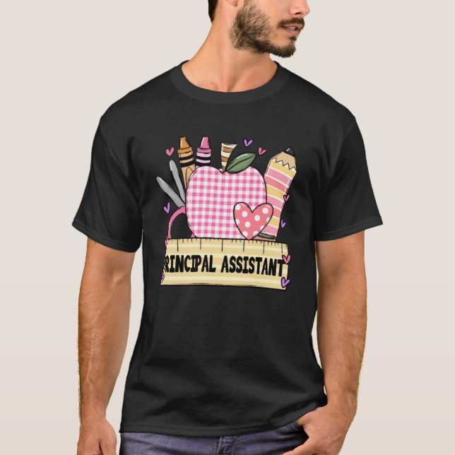 T-shirt Assistant principal Valentine S Day Enseignant Fra (Devant)