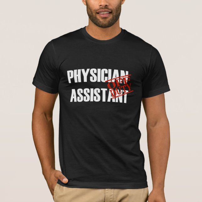 T-shirt Assistant QUI N'EST PAS DE SERVICE de médecin (Devant)