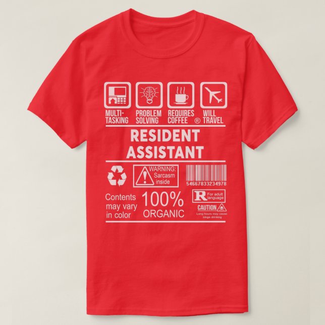T-SHIRT ASSISTANT RÉSIDENT NICE DESIGN 2017 (Design devant)