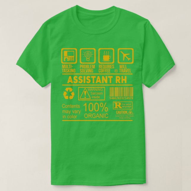 T-SHIRT ASSISTANT RH NICE DESIGN 2017 2 (Design devant)