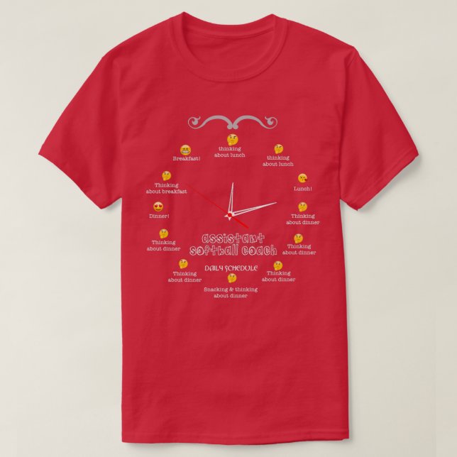 T-SHIRT ASSISTANT SOFTBALL COACH NICE DESIGN 2017 (Design devant)