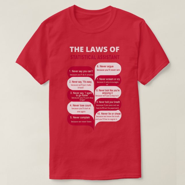 T-shirt ASSISTANT STATISTIQUE MEILLEUR DESIGN 2017 Classic (Design devant)