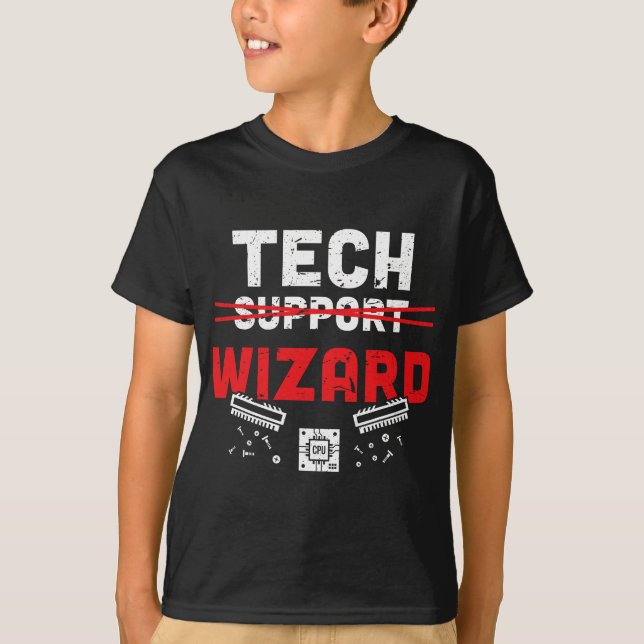 T-shirt Assistant Support technique Heldesk Hommes Compute (Devant)