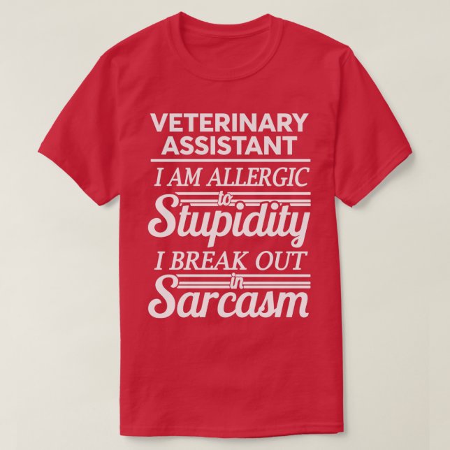 T-SHIRT ASSISTANT VÉTÉRINAIRE 1 (Design devant)