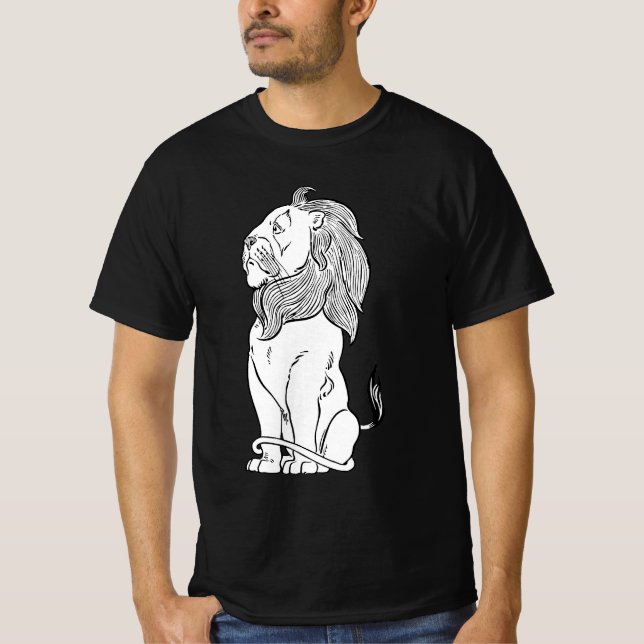 T-shirt Assistant vintage d'Oz, Lion courageux (Devant)