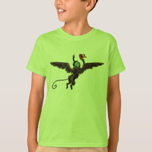 T-shirt Assistant vintage d'Oz, Singe volant maléfique