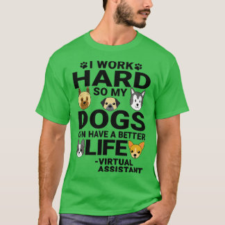 T-shirt Assistant virtuel Citations d'amour de chien trava