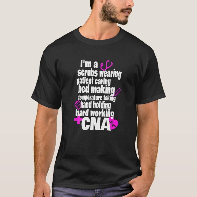 T-shirt Assistante de soins infirmiers certifiée travaille (Devant)