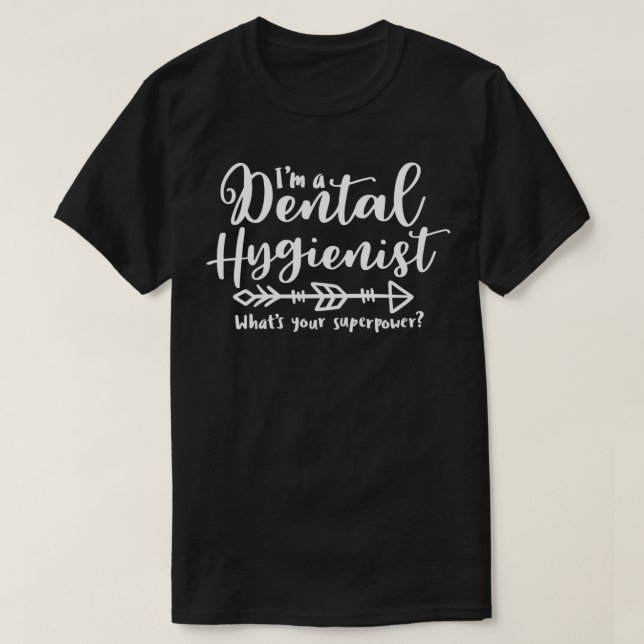 T-shirt Assistante hygiéniste dentaire dentisterie 3 (Design devant)