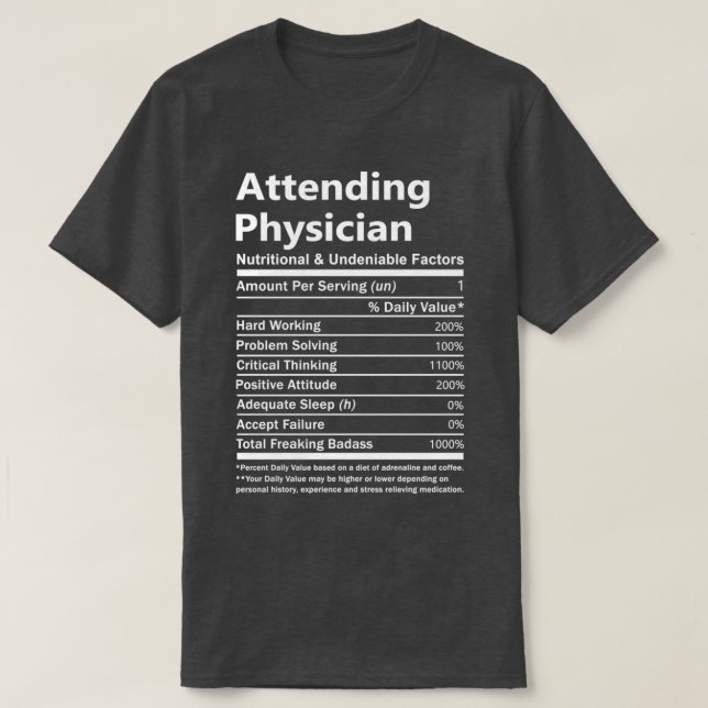 T-shirt Assister Au Médecin Nutritionnel Et Indéniable Fac (Design devant)