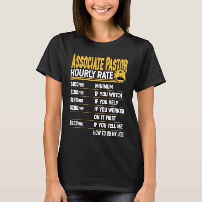 T-shirt Associate Pastor Hourly Rate Associate Christian P (Devant)