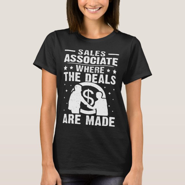 T-shirt Associé de vente où les opérations sont effectuées (Devant)