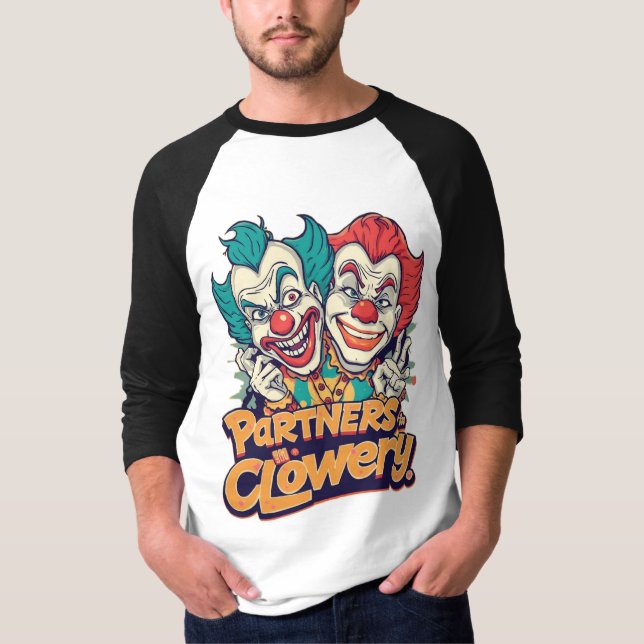 T-shirt Associés en Clownerie (Punaiserie de Clown Drôle) (Devant)
