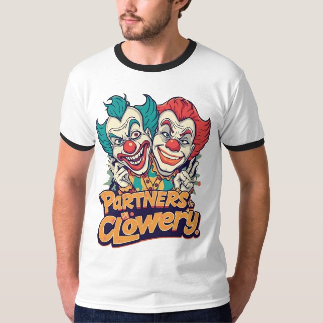 T-shirt Associés en Clownerie (Punition de Clown Drôle) (Devant)