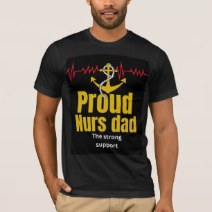 T-shirt assorti pour papa infirmier fier Cœur d'