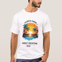 T-shirt assorti pour vacances familiales à Punta C