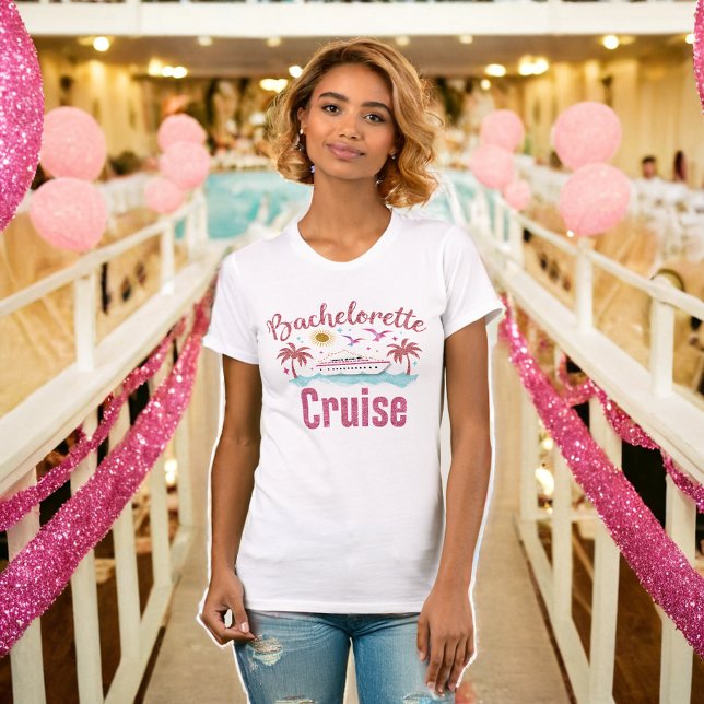 T-shirt assorti scintillant rose pour croisière de (Créateur téléchargé)