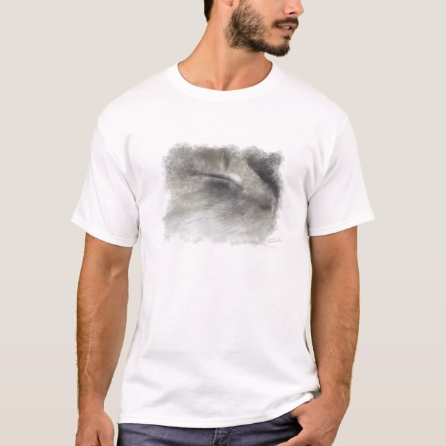 T-shirt "Assoupissement", moka le chat (Devant)