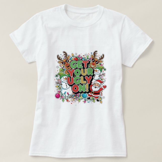 T-shirt « Assume ton look moche » (Noël) (Design devant)
