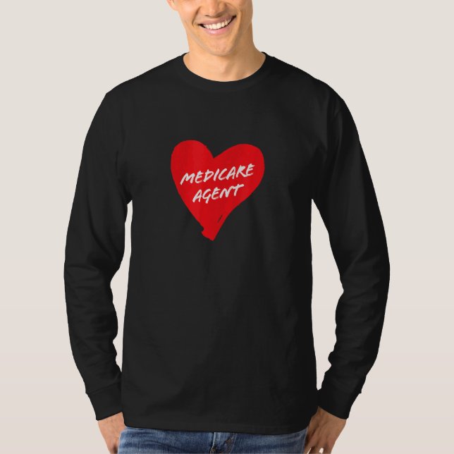 T-shirt Assurance Medicare Agent Aep Idea Mare Simple Roug (Devant)