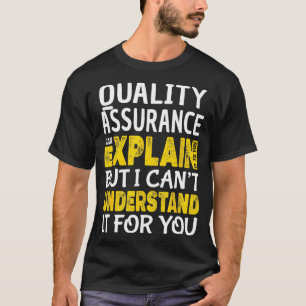 T-shirt Assurance Qualité Funny QA Tester Expliquer Cadeau