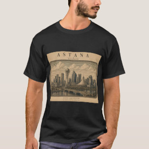 T-shirt Astana Conception de ville de voyage vintage