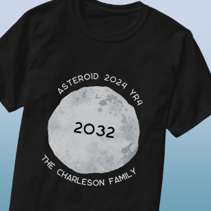T-shirt Astéroïde 2024 YR4 2032 Nom de famille personnalis