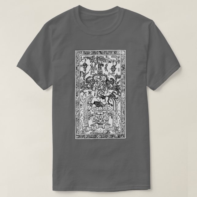 T-shirt Astonaut maya Pakal Palenque World Tree Art (Design devant)