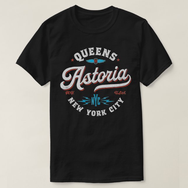 T-shirt Astoria New York Queens (Design devant)