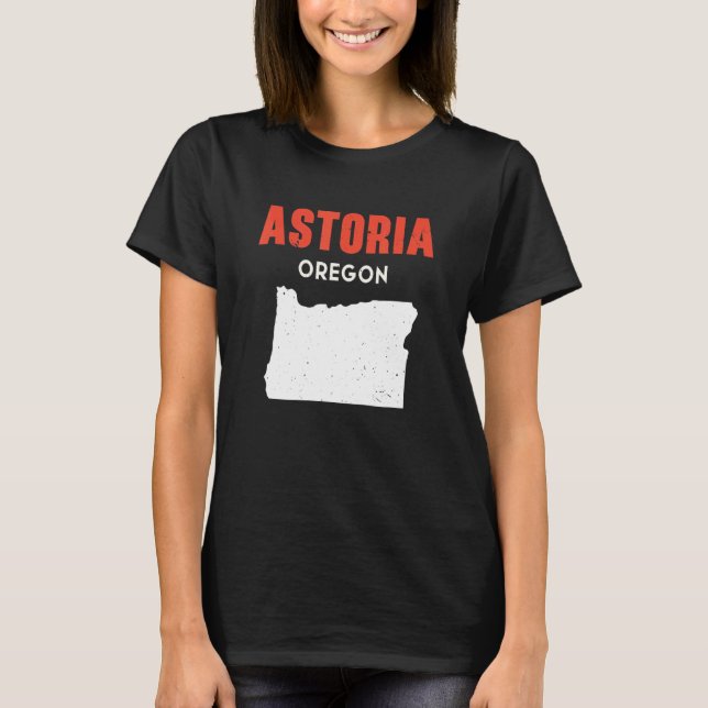T-shirt Astoria Oregon USA State America Travel Oregonian (Devant)