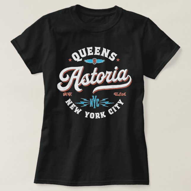 T-shirt Astoria Queens New York (Design devant)