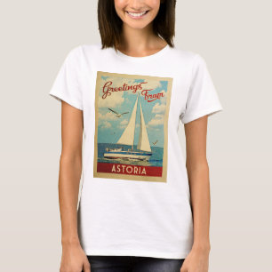 T-shirt Astoria Vintage voyage de voilier Oregon