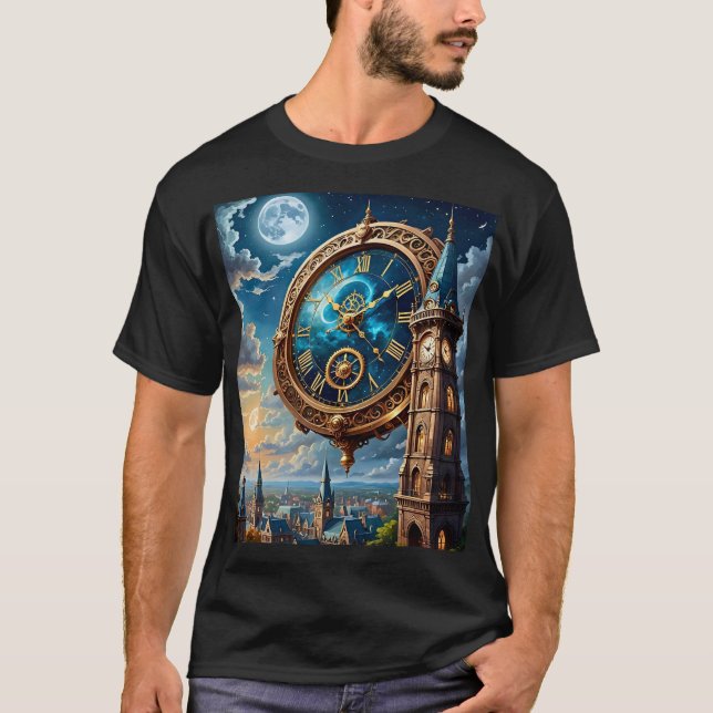 T-shirt Astral Clocktower Imaginaire Ville Tee (Devant)
