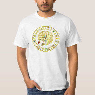 T-shirt ASTRAL LABYRINTH GOLD ZODIAC CHART Astrologie