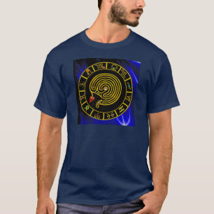 T-shirt ASTRAL LABYRINTH GOLD ZODIAC CHART Astrologie