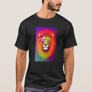 T-shirt Astral Lion Portrait Psychédélique Trippy Cosmique
