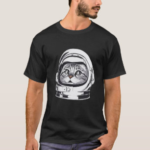 T-shirt Astro Cat Unisex   L'âge de l'espace Tête 